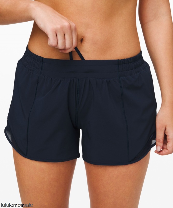 Lululemon Damen DELULU279 | Hotty Hot Low-rise Gefütterte Shorts 4 True Navy